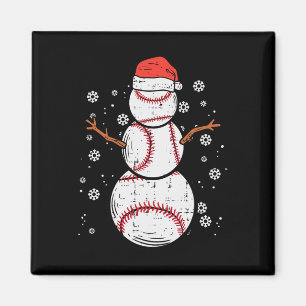 Baseball Snowman Weihnachten Weihnachten Sportboar Magnet
