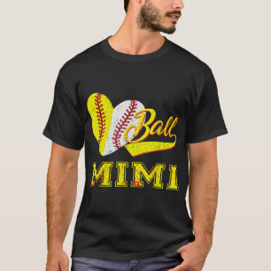 Baseball Softball Ball Herz Mimi Mutter Tag Gif T-Shirt
