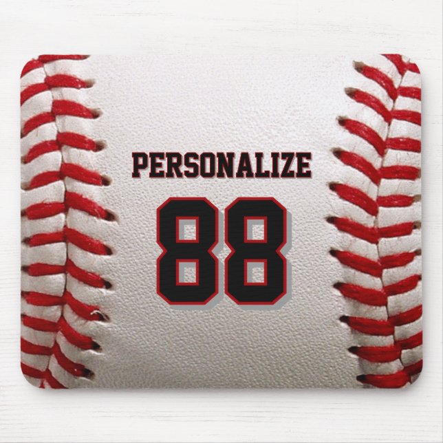 Baseball Softball Benutzerdefinierter Name und Num Mousepad (Vorne)