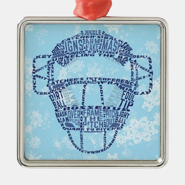 Baseball Softball Catcher's Mask Ornament (Vorne)