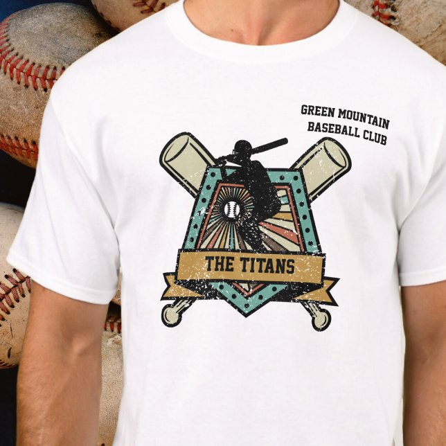 Baseball Softball Club Mannschaftsliga Name Nummer T-Shirt (Von Creator hochgeladen)