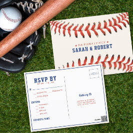 Baseball Softball der perfekte Catch Wedding RSVP Postkarte