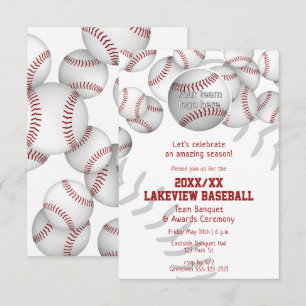 Baseball Softball Ende der Saison Preisverleihung Einladung