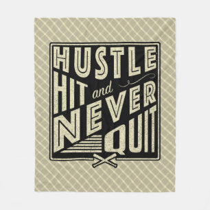 Baseball Softball Hustle Hit nie aufhören Throw Fleecedecke