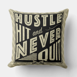 Baseball Softball Hustle, Hit & Nie kündigen Kisse Kissen
