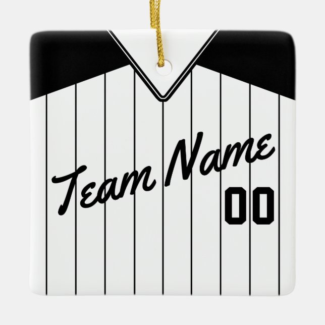 Baseball Softball Jersey Personalisiertes Ornament (Vorderseite)