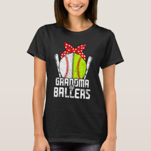Baseball Softball Mütter Tag Oma der Baller 1 T-Shirt