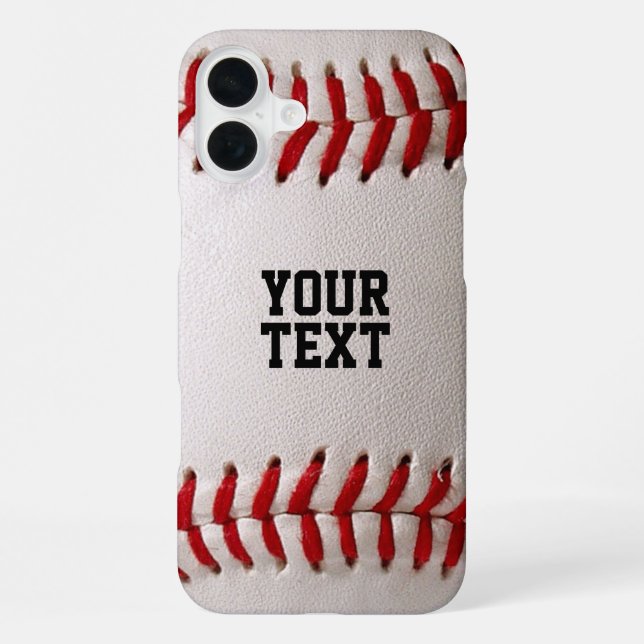 Baseball Softball Nähen Benutzerdefinierter Text iPhone Hülle (Rückseite)