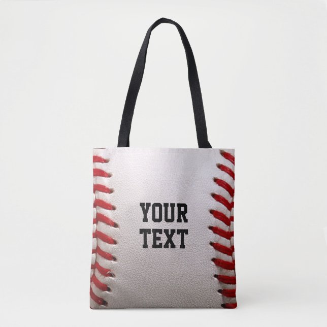 Baseball Softball Nähen Benutzerdefinierter Text Tasche (Vorderseite)