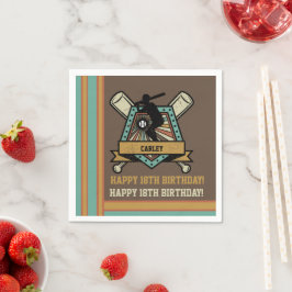 Baseball Softball Name Age Number Birthday Serviette