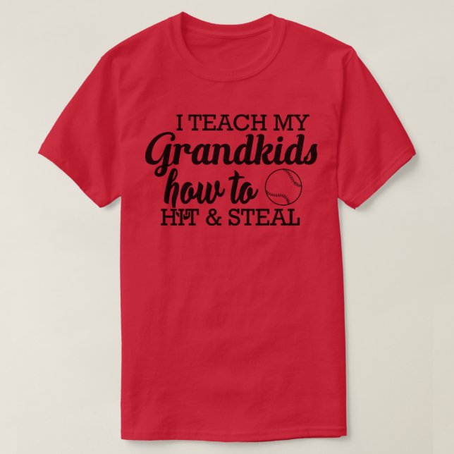 Baseball Softball Oma ich lehre meine großen Kinde T-Shirt (Design vorne)