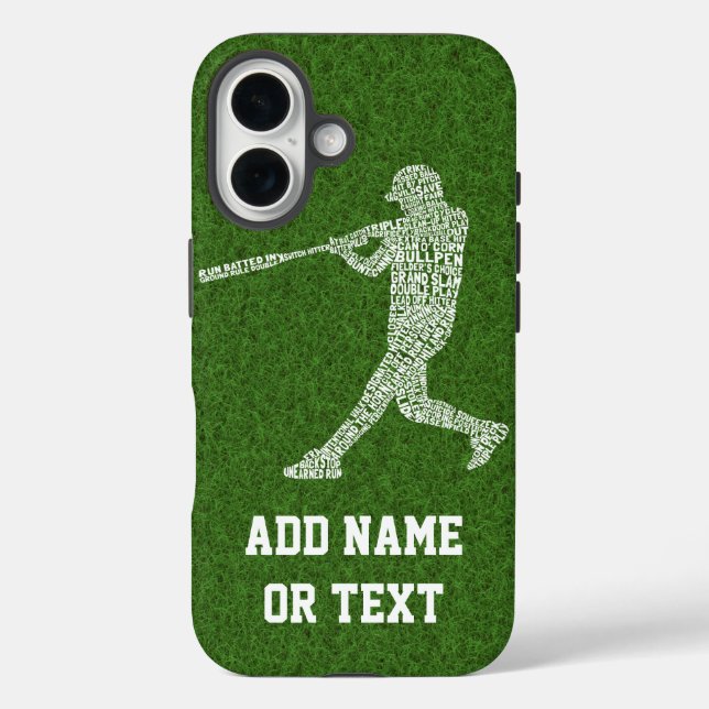 Baseball Softball Player Terminologie iPhone 16 Hülle (Rückseite)