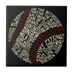 Baseball Softball Slang Worte Fliese
