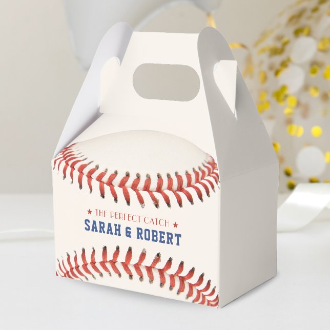 Baseball Softball Sport die perfekte Catch-Hochzei Geschenkschachtel (Baseball Softball Sport The Perfect Catch Wedding Favor Box)