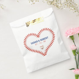 Baseball Softball Sport Heart Stitches Wedding Geschenktütchen