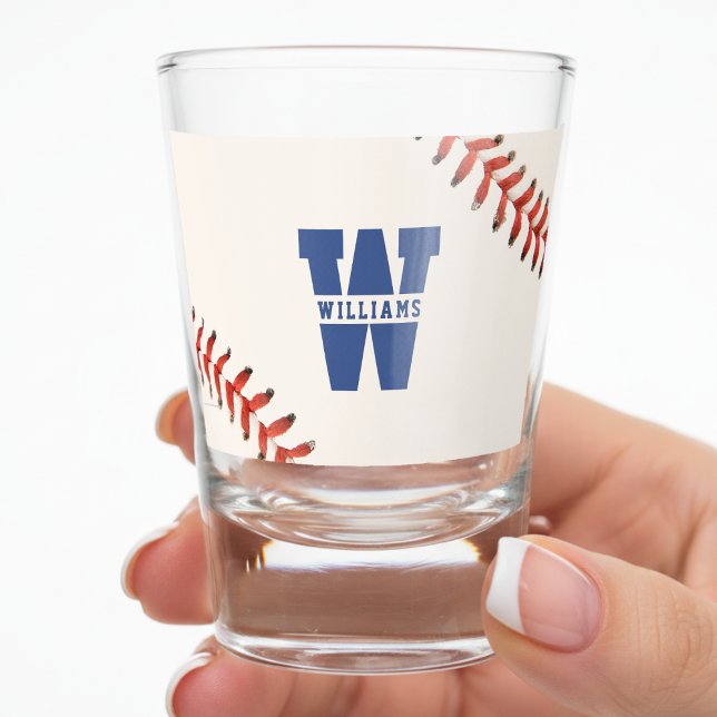 Baseball Softball Sport Name Monogramm Schnapsglas (Baseball Softball Sport Name Monogram Shot Glass
)