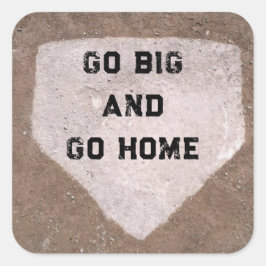 Baseball-Spaß Quadratischer Aufkleber