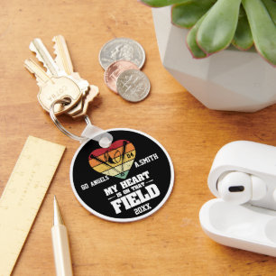 Baseball spendet mir das Herz auf diesem Feld Schlüsselanhänger