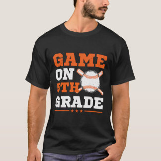Baseball-Spiel auf 5. Klasse zurück zur Schule Nie T-Shirt