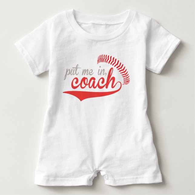 Baseball-Spielanzug Baby Strampler (Vorderseite)