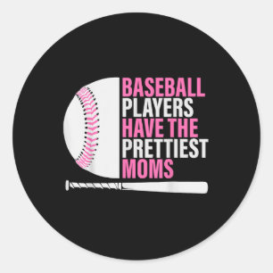 Baseball-Spieler haben die Hübschen Mamas Baseball Runder Aufkleber