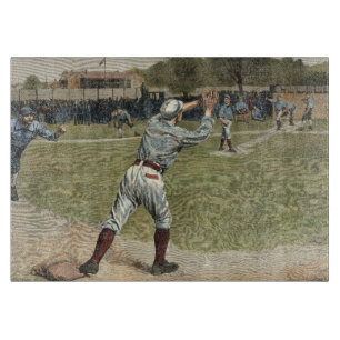 Baseball-Spieler heraus geworfen an der zweiten Schneidebrett