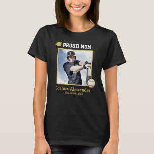 Baseball-Spieler Proud Mama Foto grad Klasse von 2 T-Shirt