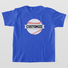 Baseball-Spieler-Team/Schulname T-Shirt