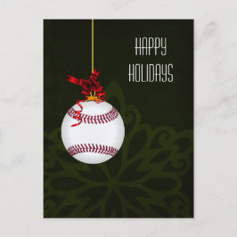 Baseball-Spieler Weihnachtskarten Feiertagspostkarte
