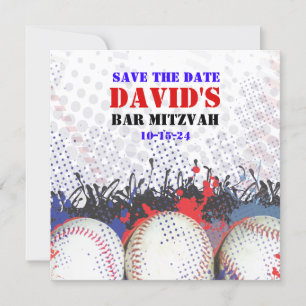 BASEBALL SPLATTER Bar Mitzvah ENREGISTRER LA carte