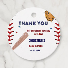 Baseball Sport Baby Dusche Party Classic Geschenkanhänger