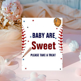 Baseball Sport Baby ist süße Babydusche Gefallen Sockelschild