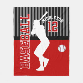 Baseball ⚾ Sport - Dunkelrot Fleecedecke