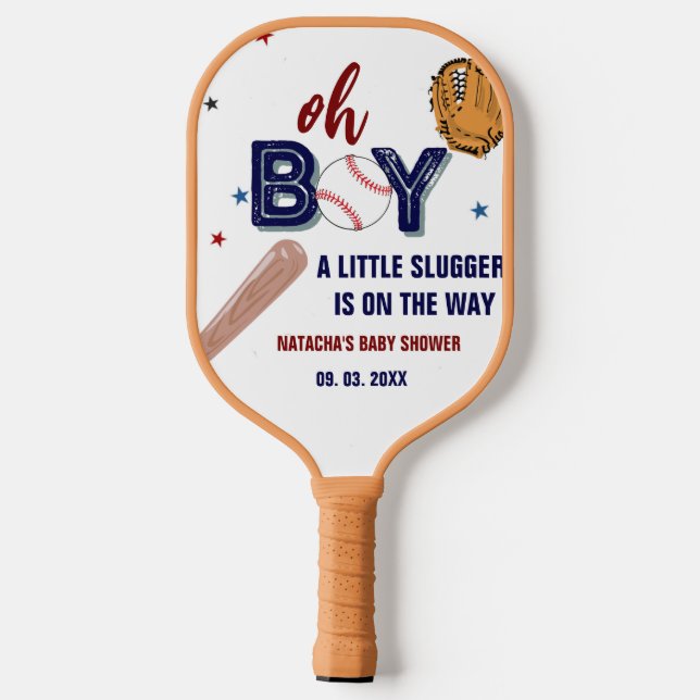 Baseball Sport Kleine Schläger Boy Baby Dusche (Rückseite)
