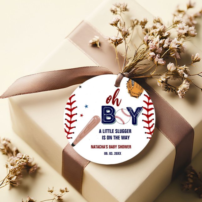 Baseball Sport Kleine Schläger Boy Baby Dusche Geschenkanhänger (Von Creator hochgeladen)