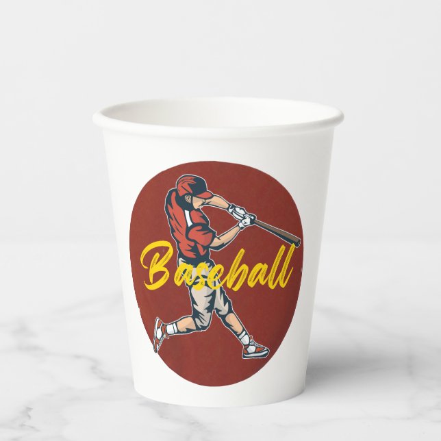 Baseball Sport Pappbecher (Vorderseite)