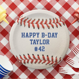 Baseball Sport Player Name Team Nummer Geburtstag Pappteller