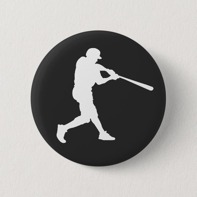 Baseball-Sport-Schlagmann individuell zugeschnitte Button (Vorderseite)