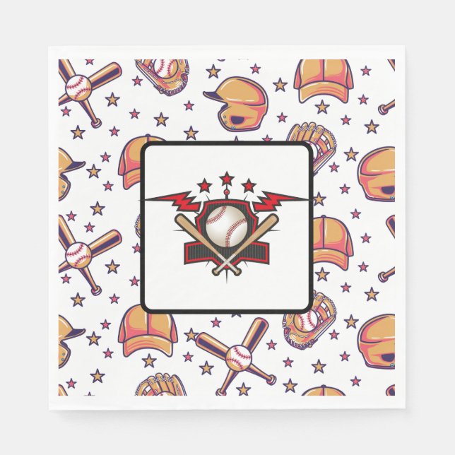 Baseball-Sport  Serviette (Vorderseite)