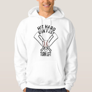 Baseball-Sport-Tee - Hart treffen, schnell laufen, Hoodie