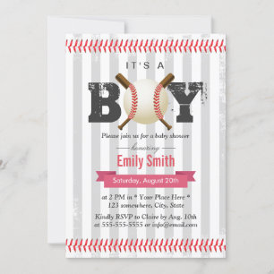 Baseball Sport Thema Es ist eine Baby-Dusche Einladung