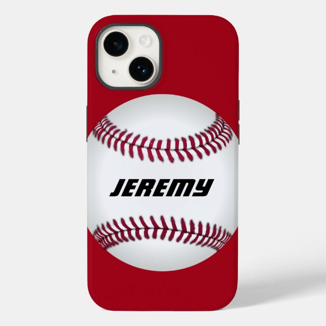 Baseball-Sportarten fügen Sie Ihren Text personali Case-Mate iPhone 14 Hülle (Rückseite)