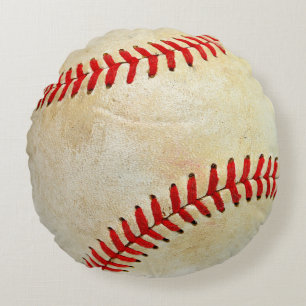 Baseball Sportball Spiel schmutzig alt Rundes Kissen