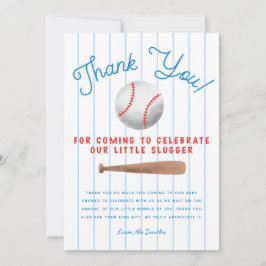 Baseball Sportboy Babydusche Dankeskarte