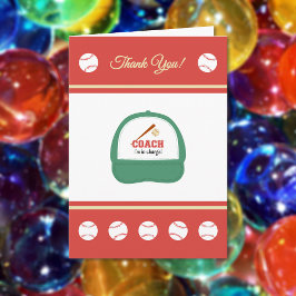 Baseball Sportcoach Dankeschön Karte