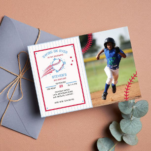 Baseball Sportday Photo pour Enfants Invitation