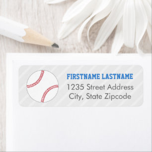 Baseball-Sportfan Grau und Blau-Rücksendeadresse