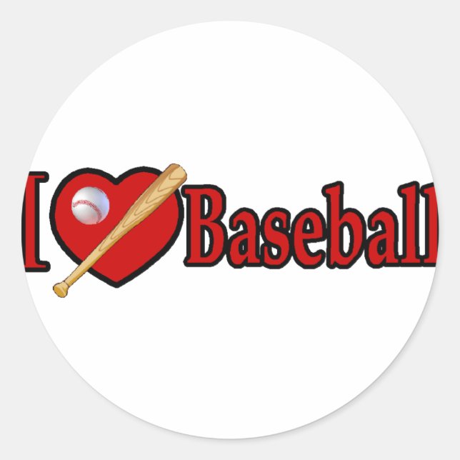 Baseball Sportgeschenke Runder Aufkleber (Vorderseite)