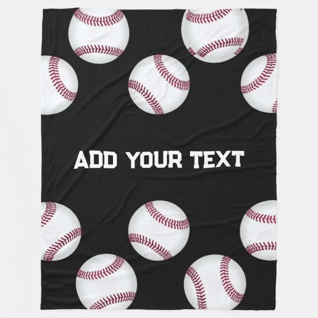 Baseball-Sportliebhaber fügen Ihren Namen oder Tex Fleecedecke (Vorderseite)