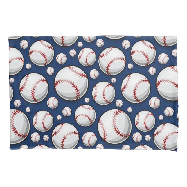 Baseball-Sportmuster Kissenbezug (Vorderseite-Links)